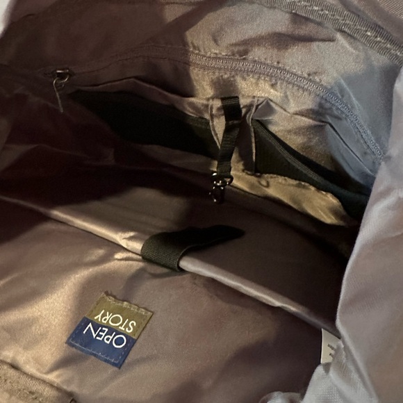 Open Story Fitted Flap Backpack - Gray NWT - Picture 8 of 9